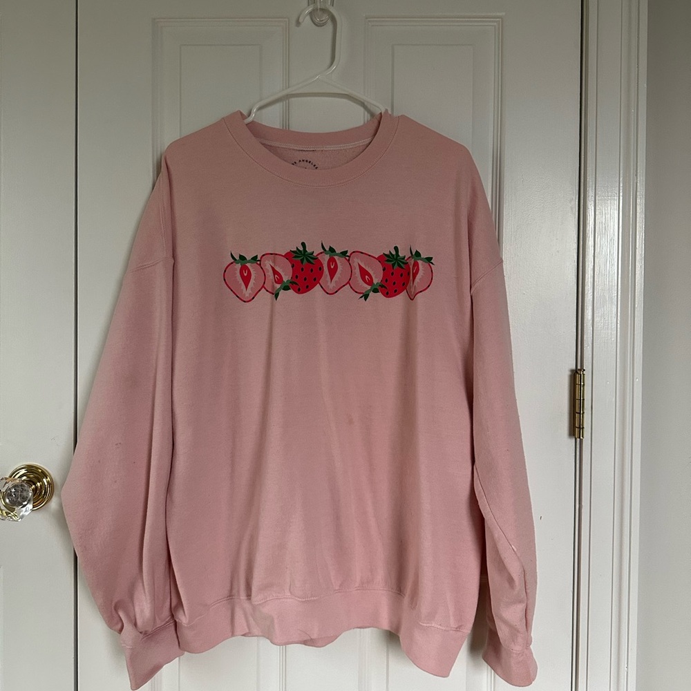 PS/LA Strawberry Crew Neck Sweatshirt
